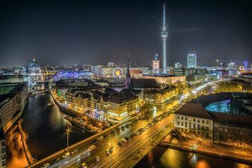Berlin cityscape by night